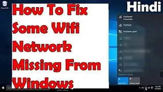 How To Fix Some Wifi Network Missing From Pc | Your Hostpot Not Show In Wifi List |My Wifi Not Found