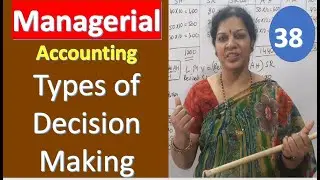 38. Decision Making - Types of Decision Making from Managerial / Management Accounting