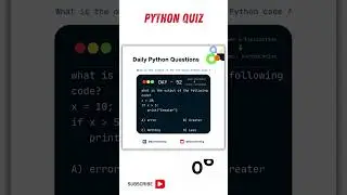 Python Coding Challenge Day - 52 | What is the output of the following Python Code?  