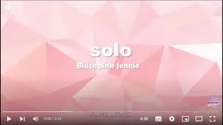 (solo) jennie blackpink lyrics
