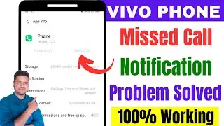 Vivo Phone Miss Call Notification Not Showing Problem Solve 2024