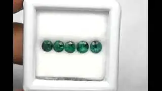 1 15cts  5pcs  Green Columbia Emerald