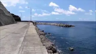 Promenade Marítima Ribeira Brava - Tabua. Estrada construida no início doa anos 80