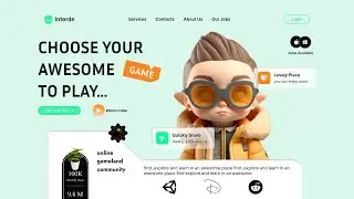 #24 Gaming Website Landing Page Design | Figma Tutorial | Part 1