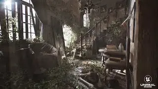 Enhanced Abandoned Haunted Staircase Unreal Engine 5.3 Lumen Quixel