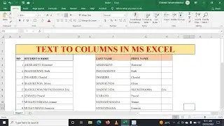 TEXT TO COLUMNS IN MS EXCEL