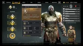 God of War Max Lvl End Game Kratos Stats - All Legendary Epic Armor, Weapons & Skills Maxed Out