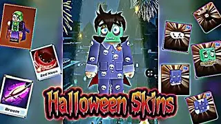 Using Halloween skins on Bedwars || BlockmanGo