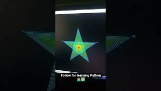 Print A colour Star Using Python #python #pythonprogramming #coding