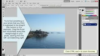Photoshop Tutorial, Lesson 1: Straightening crooked photos (Crop Tool)