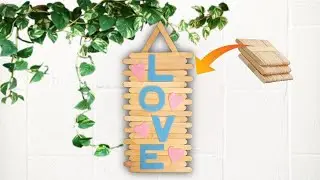 DIY 💡ICE CREAM STICK CRAFT IDEAS | Wall Decoration for Living Room