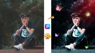 Picsart Glowing Butterfly Photo Editing | Butterfly Photo Editing Picsart | Picsart Photo Editing