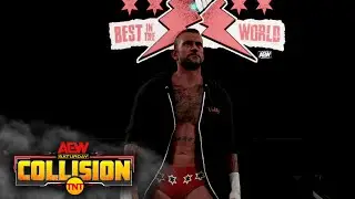 CM PUNK ENTRANCE AEW COLLISION LIVE IN CHICAGO | WWE 2K23