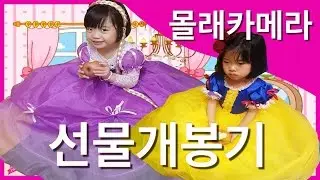 디즈니 공주 선물개봉기 라푼젤 백설공주 드레스 몰래카메라 몰카 공주놀이 공주학교 Princess Academy