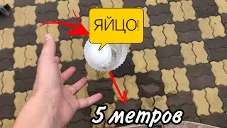 СКИНУЛ ЯЙЦО ВО ЛЬДУ С 5 МЕТРОВ! РАЗБИЛОСЬ ЯЙЦО 🥚???