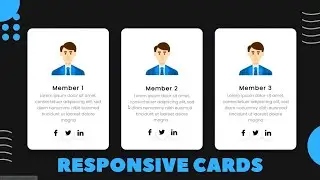 Responsive Profile Cards using Html and Css