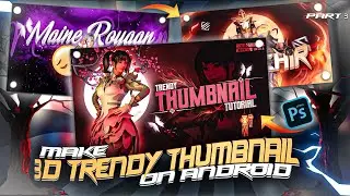 Create THIS trendy pubg/bgmi thumbnail on android by using 3d render character | part 3