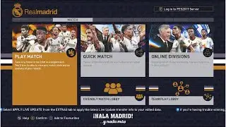 PES 2017 FC25 NEW GRAPHIC MENU REAL MADRID