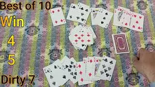 How to play Dirty 7 Cards Game | Best of 10 | Part 10 | Parwaz Pro