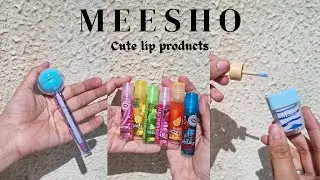 Testing CUTE & WEIRD Lipstick & Lip Gloss From MEESHO Starting ₹210 | Anshika Maheshwari |