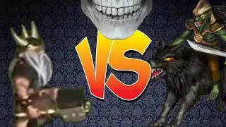 Heroes of Might and Magic III. Battle dwarf VS Wolf raider
