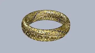 Построение браслета с цикличным рисунком. 3D Model of Bracelet in Rhinoceros. 