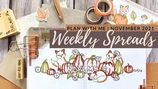 Plan With Me | November 2021 Bullet Journal Weekly Spreads