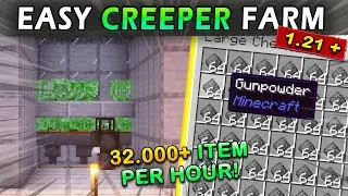 EASY CREEPER FARM | 32.000+ ITEM PER HOUR | Minecraft Java 1.21+