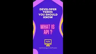 What is API explained under 30 Seconds! Developer terms explanations #1