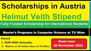 Scholarships in Austria | Fully Funded Scholarship for International Students| in Urdu and Hindi