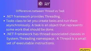Difference Between Thread and Task in C# .NET