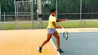Riya Bhatia Pounds Some Groundstrokes in Yulee