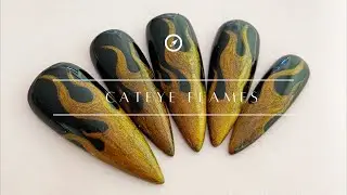 Fiery Cat-Eye Flames with @moniquedasilvadesigns