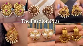Latest 22k Gold Stud-Earring Designs with Weight and Price @TheFashionPlus