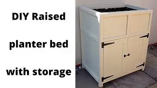 How To Build A DIY Raised Planter box With Outdoor Storage
