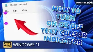 Windows 11: How to turn On or Off Text Cursor Indicator