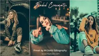 #how to edit Faded Cinematic tone Filters Using Lightroom mobile. #Cinematic Preset | Urban Preset |