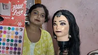 ASMR Black Makeup  On Mannequin FACE