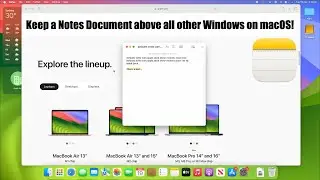 How to Keep a Notes Document above all other Windows on macOS