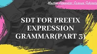 Compiler design lecture - #30 | Syntax directed translation for PREFIX Expression Grammar(part 3)