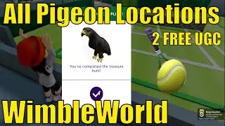 How to find All Pigeon Locations in WimbleWorld | How to get Wimbledon Hawk & Tennis Ball Backpack