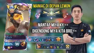 REAKSI RRQ LEMON MAIN BARENG MIYA KY TOP GLOBAL MIYA - MOBILE LEGENDS