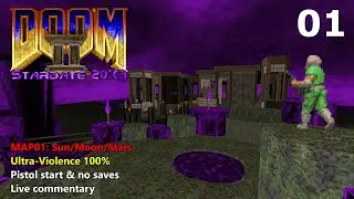 Doom II: Stardate 20X7 - MAP01: Sun/Moon/Stars - Ultra-Violence 100%