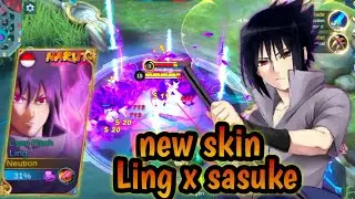 NEW SCRIPT!!! SKIN LING X SASUKE   ANIME NARUTO  Mobile Legends