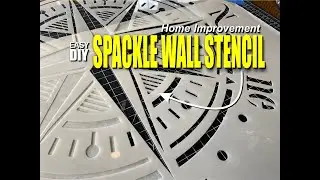 Easy DIY Stenciled Spackle or Stucco raised Wall art
