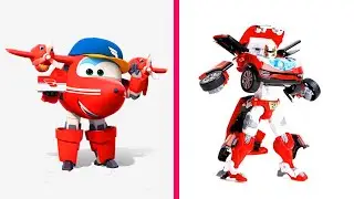 Super Wings Characters Vs Tobot Characters