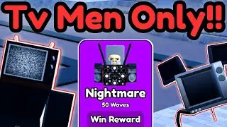 Tv Man ONLY Challenge Again!! (Toilet Tower Defense)