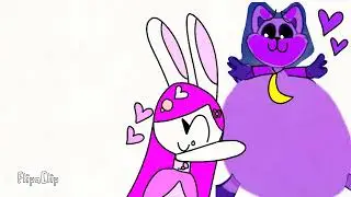 Catnap and Rambly racoon got inflation☺💜💖🍦🎀🌺🌸✨💗