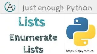 Python Lists - Enumerate Lists | Just enough Python