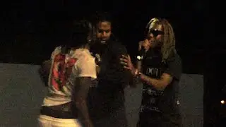 Crazy Destroy Lonely Fan jumps on stage during 